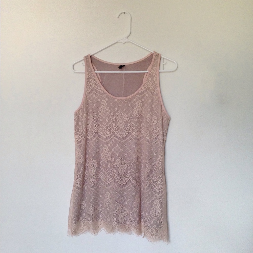 Pink Lace Tank
